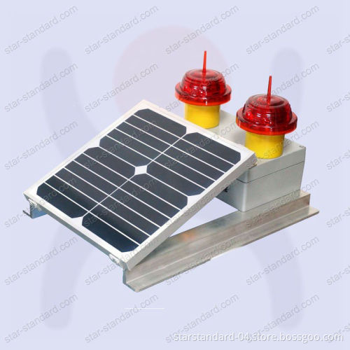 Solar Low-Intensity Obstruction Aviation Light Type B - Double Lights (SS-L810B-SD)